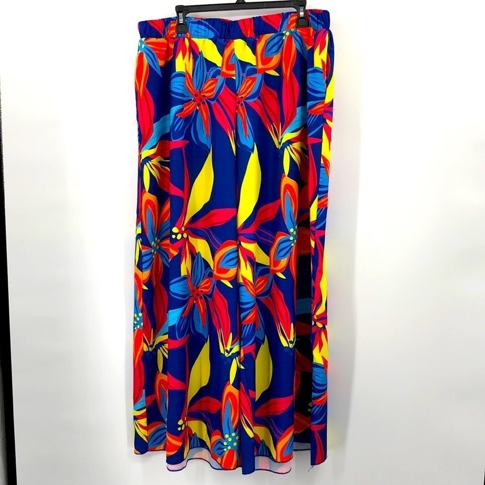 Shein Curve Hawaiian Inspired Culotte Pants Divided Skirt Very Wide Leg Size 3XL